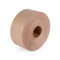 3" x 375' Water-Activated (Gummed) Tape, 70 lbs. Break Strength, Brown Kraft 